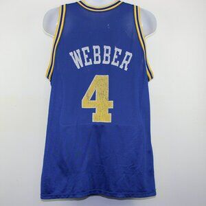 Vintage 90s Champion Chris Weber Golden State NBA Basketball Jersey (L-42)